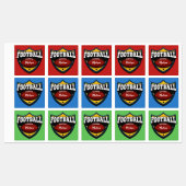 Aangepaste naam en Logo Football kleur Labels (Vel)