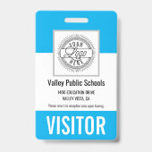 Aangepaste naam en Logo-ID voor bezoekerspas schoo Badge (Front)