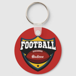 Aangepaste naam en Logo voor kleurenFootball Sleutelhanger