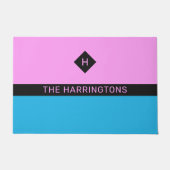 Aangepaste naam en monogram deurmat (Voorkant)