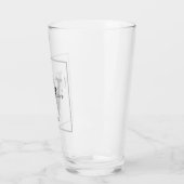 Aangepaste naam en monogram vastgesteld glas (Links)
