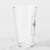 Aangepaste naam en monogram vastgesteld glas (Rechts)