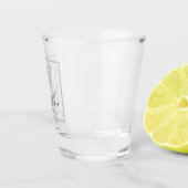 Aangepaste naam en monogram vastgesteld shot glas (Rechts)