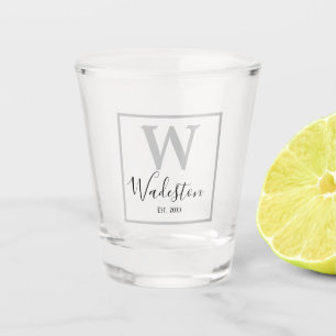 Aangepaste naam en monogram vastgesteld shot glas
