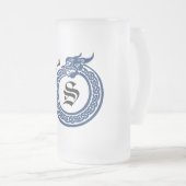 Aangepaste naam en monogrammen Celtic Style Ourobo Matglas Bierpul (Voorkant rechts)