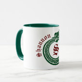 Aangepaste naam en monogrammen Celtic Style Ourobo Mok (Voorkant links)