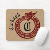 Aangepaste naam en monogrammen Celtic Style Ourobo Muismat (Met muis)