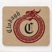 Aangepaste naam en monogrammen Celtic Style Ourobo Muismat (Voorkant)