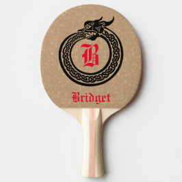 Aangepaste naam en monogrammen Celtic Style Ourobo Tafeltennisbatje