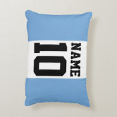 Aangepaste naam en nummer Argentinië vlag Accent Kussen (Achterkant (Verticaal))