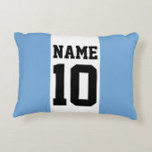 Aangepaste naam en nummer Argentinië vlag Accent Kussen (Achterkant)