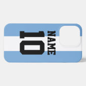 Aangepaste naam en nummer Argentinië vlag iPhone Hoesje (Achterkant horizontaal)