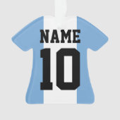 Aangepaste naam en nummer Argentinië vlag Ornament (voorkant)