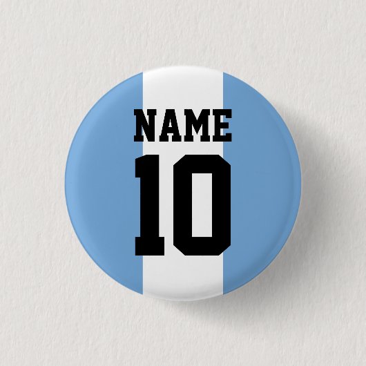 Aangepaste naam en nummer Argentinië vlag Ronde Button 3,2 Cm (Voorkant)