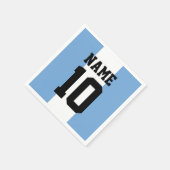 Aangepaste naam en nummer Argentinië vlag Servet (Hoek)
