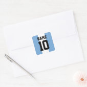 Aangepaste naam en nummer Argentinië vlag Vierkante Sticker (Envelop)