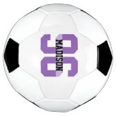 Aangepaste naam en nummer Cool Modern Paars Voetbal (Gedraaid)