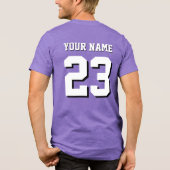Aangepaste naam en nummer Jersey Sports Tri-Blend Shirt (Achterkant)