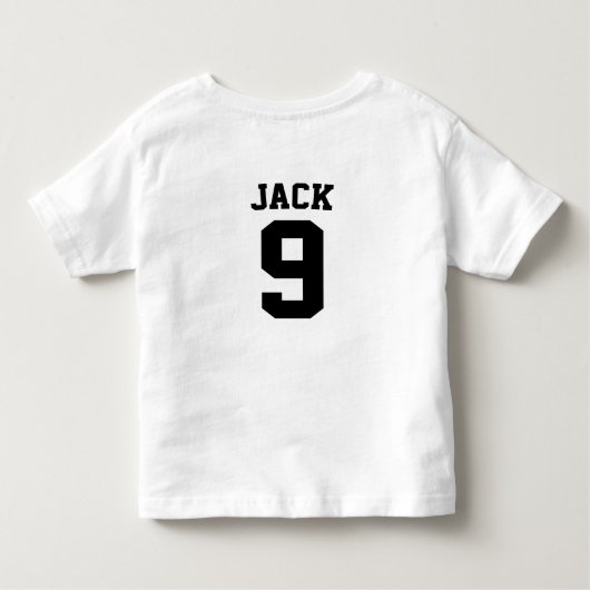 Aangepaste naam en nummer van het Football Voetbal Kinder Shirts (Achterkant)