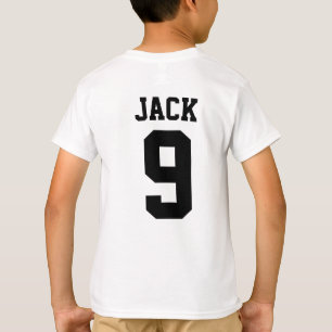 Aangepaste naam en nummer van het Football Voetbal T-shirt