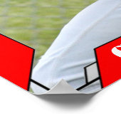Aangepaste naam en Poster Foto Red Sports (Hoek)