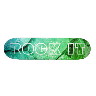 Aangepaste naam en rockfotoskateboarddek skateboard