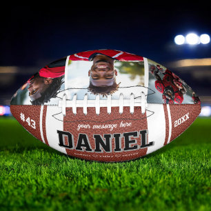 Aangepaste Naam en Tekst Fotoherinnering Cadeau American Football