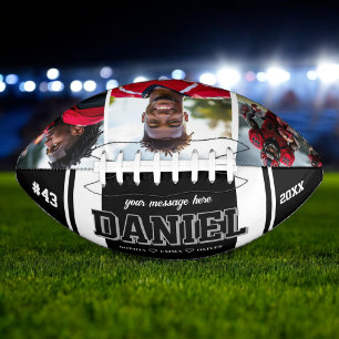 Aangepaste Naam en Tekst Fotoherinnering Cadeau American Football