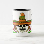 Aangepaste naam en tekst Mexicaanse schedelmokken Mok (Midden)