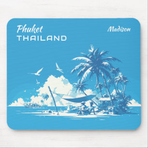 Aangepaste naam en tekst Phuket Thailand Muismat