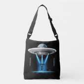 Aangepaste naam en tekst UFO-ruimtassen Crossbody Tas (Voorkant)