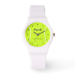 Aangepaste naam en tekst van de bal Tennis Horloge