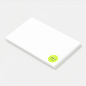 Aangepaste naam en tekst van de bal Tennis Post-it® Notes (Schuin)
