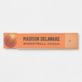 Aangepaste naam en titel Basketball Deurbordje (Voorkant)