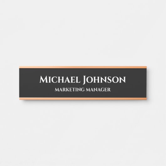 Aangepaste naam en titel Kantoor Deurbordje (Voorkant)