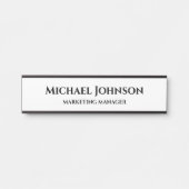 Aangepaste naam en titel Kantoor Deurbordje (Voorkant)