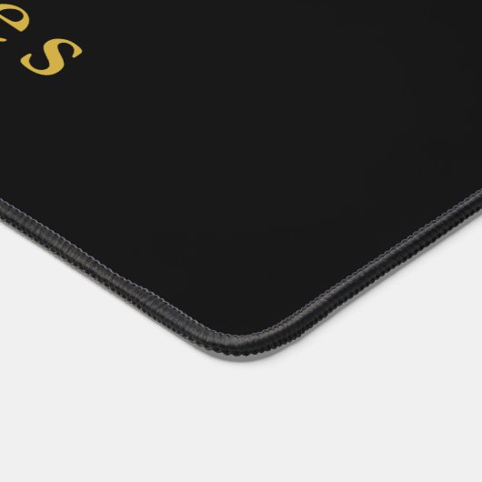 Aangepaste naam en titel met monogram - bureaumat (Hoek)