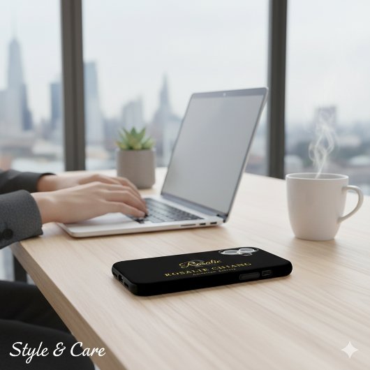 Aangepaste naam en titel met monogram Case-Mate iPhone case