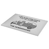 Aangepaste naam en zin Schattigee Camper Camping Snijplank (Hoek)