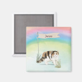 Aangepaste naam Exotic Short Hair Cat Pet Magneet (Voorkant / Achterkant)