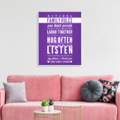 AANGEPASTE NAAM FAMILIEREGELS moderne typografie p Canvas Afdruk (Insitu (Woonkamer))