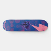 Aangepaste naam Fantasy Eenhoorn Roze Verlichting Skateboard (Horizontaal)