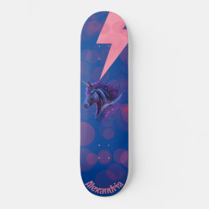 Aangepaste naam Fantasy Eenhoorn Roze Verlichting Skateboard