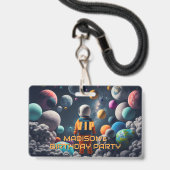 Aangepaste naam Fantasy Ruimtekind Badge (Voorzijde met lanyard)