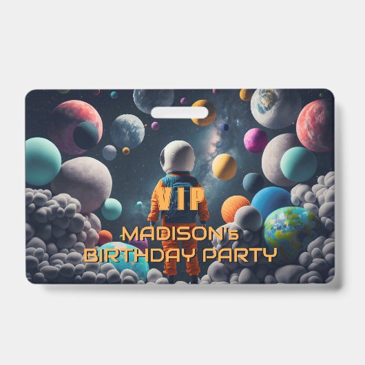 Aangepaste naam Fantasy Ruimtekind Badge (Voorzijde)