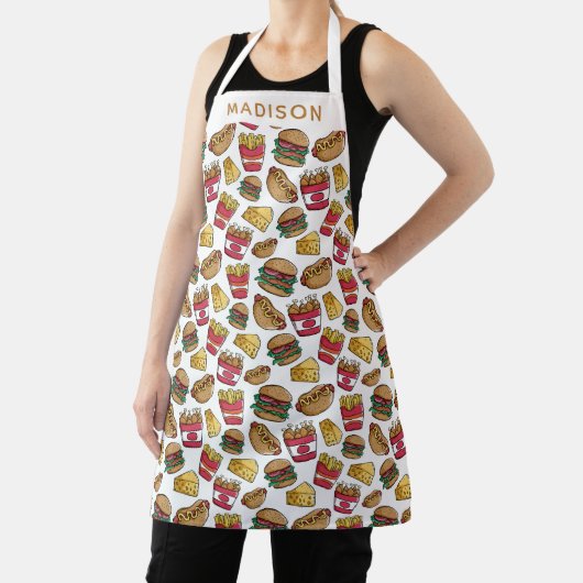 Aangepaste naam Fast Food Pattern schorten (Insitu)