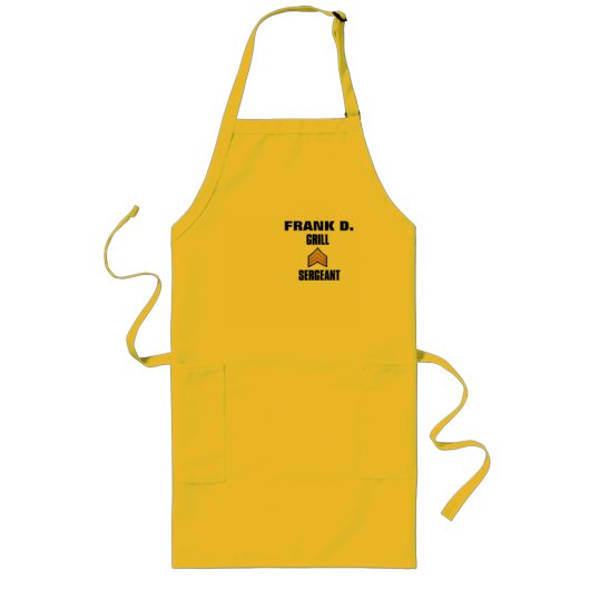 Aangepaste naam #fathersday Pocket Aprons Lang Schort (Voorkant)