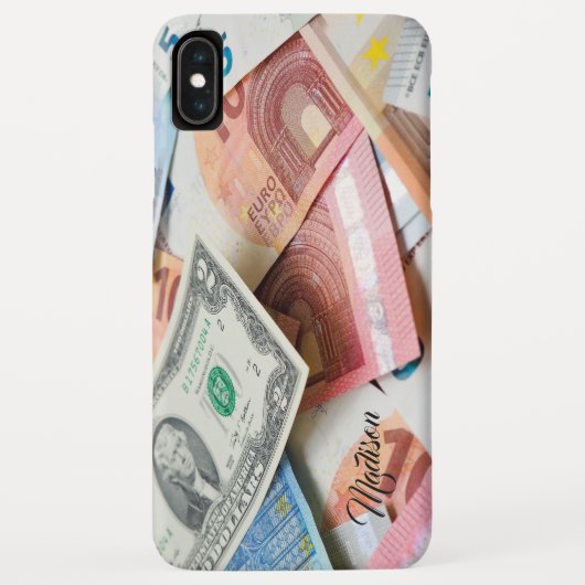 Aangepaste naam Faux Money telefoonhoesjes Case-Mate iPhone Case (Achterkant)