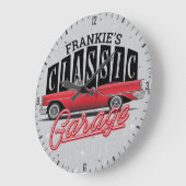 Aangepaste naam Faux Neon Classic Car Paps Garage Grote Klok (Hoek)
