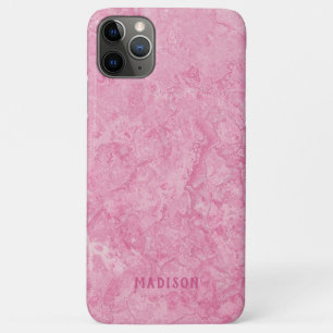 Aangepaste naam Faux Roze Marmeren telefoonhoesjes iPhone 11 Pro Max Hoesje